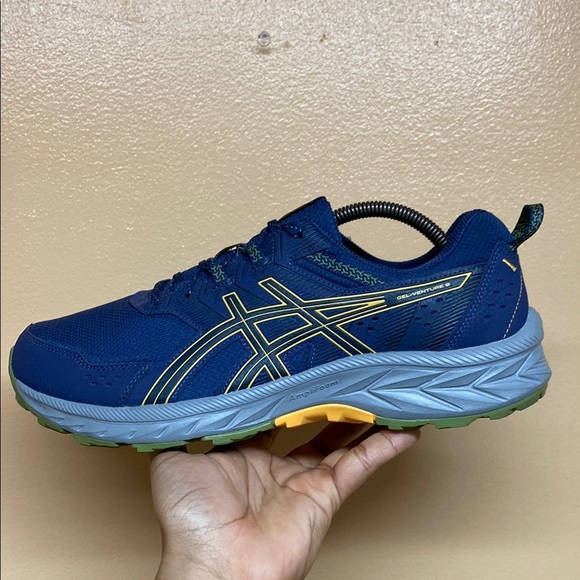ASICS Gel-Venture 9 Men's Blue Yellow Gray Green Running Sneakers - Picture 11 of 17